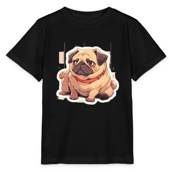 Pug Pug Dog Pug Gifts Pug Lovers - Stanley/Stella MINI CREATOR Kids’ T-Shirt - black - Front - Mikhail (115cm)