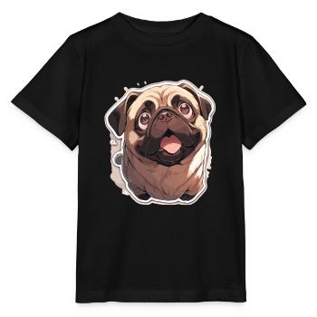 Pug Pug Dog Pug Gifts Pug Lovers - Stanley/Stella MINI CREATOR Kids’ T-Shirt - black - Front - Mikhail (115cm)