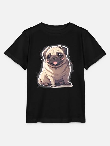 Mops Mops Hund Mops Geschenke Mops Liebhaber - Stanley/Stella Kinder T-Shirt MINI CREATOR - Schwarz