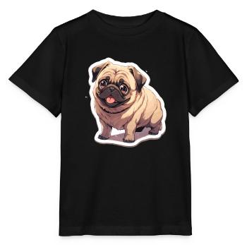 Pug Pug Dog Pug Gifts Pug Lovers - Stanley/Stella MINI CREATOR Kids’ T-Shirt - black - Front - Mikhail (115cm)