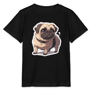Pug Pug Dog Pug Gifts Pug Lovers - Stanley/Stella MINI CREATOR Kids’ T-Shirt - black - Front - Mikhail (115cm)