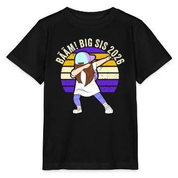 Werdende Schwester Geschenk Ankündigung Schwanger - Stanley/Stella Kinder T-Shirt MINI CREATOR  - Schwarz - Vorne - Mikhail (115cm)