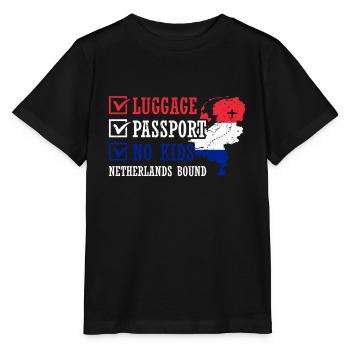 Luggage Passport No Kids Netherlands Bound - Stanley/Stella MINI CREATOR Kids’ T-Shirt - black - Front - Mikhail (115cm)