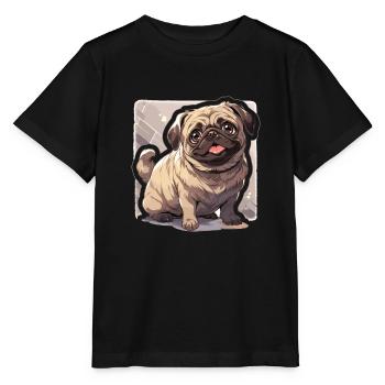 Pug Pug Dog Pug Gifts Pug Lovers - Stanley/Stella MINI CREATOR Kids’ T-Shirt - black - Front - Mikhail (115cm)