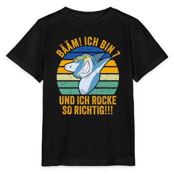 7 Jahre Junge Geschenk 7. Geburtstag Sieben - Stanley/Stella Kinder T-Shirt MINI CREATOR  - Schwarz - Vorne - Mikhail (115cm)