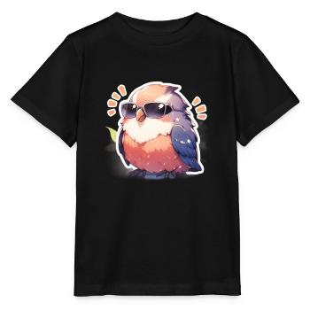 Vogel Vögel Lustige Tiere Waldbewohner Tier - Stanley/Stella Kinder T-Shirt MINI CREATOR  - Schwarz - Vorne - Mikhail (115cm)