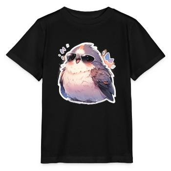 Vogel Vögel Lustige Tiere Waldbewohner Tier - Stanley/Stella Kinder T-Shirt MINI CREATOR  - Schwarz - Vorne - Mikhail (115cm)