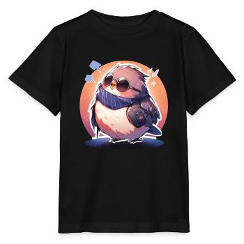 Vogel Vögel Lustige Tiere Waldbewohner Tier - Stanley/Stella Kinder T-Shirt MINI CREATOR  - Schwarz - Vorne - Mikhail (115cm)