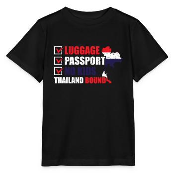 Luggage Passport No Kids Thailand Bound - Stanley/Stella MINI CREATOR Kids’ T-Shirt - black - Front - Mikhail (115cm)