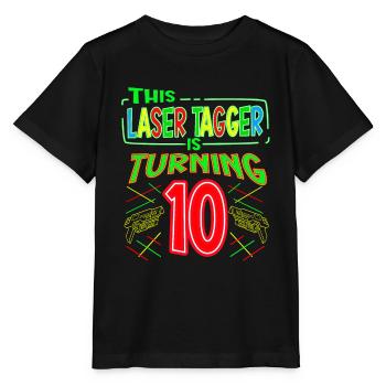 This Laser Tagger Is Turning 10 Years Old Laser - Stanley/Stella Kinder T-Shirt MINI CREATOR  - Schwarz - Vorne - Mikhail (115cm)