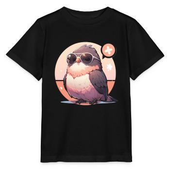 Vogel Vögel Lustige Tiere Waldbewohner Tier - Stanley/Stella Kinder T-Shirt MINI CREATOR  - Schwarz - Vorne - Mikhail (115cm)