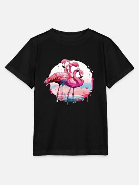 Flamingos - Stanley/Stella Kinder T-Shirt MINI CREATOR - Schwarz