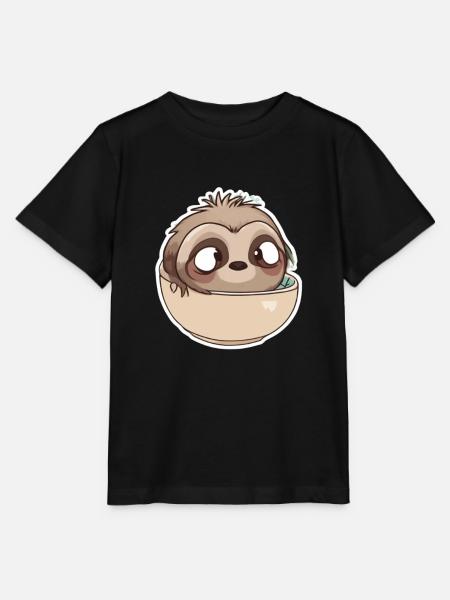 Faultier Tasse Faultier Faultiere Faultier - Stanley/Stella Kinder T-Shirt MINI CREATOR  - Schwarz