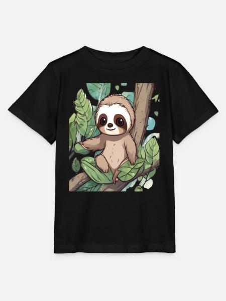 Faultier Faultiere Faultier baby Faultier Lustig - Stanley/Stella Kinder T-Shirt MINI CREATOR - Schwarz