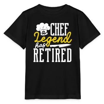 Eine Chefkoch-Legende hat sich zur Ruhe gesetzt - Stanley/Stella Kinder T-Shirt MINI CREATOR  - Schwarz - Vorne - Mikhail (115cm)