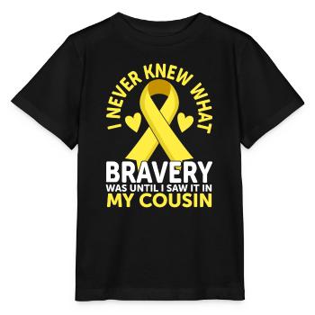 Childhood Cancer Cousin Family Childhood Cancer - Stanley/Stella MINI CREATOR Kids’ T-Shirt - black - Front - Mikhail (115cm)