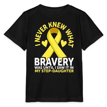 Childhood Cancer Stepdaughter Family Childhood - Stanley/Stella MINI CREATOR Kids’ T-Shirt - black - Front - Mikhail (115cm)