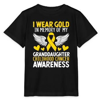 Childhood Cancer Granddaughter Childhood Cancer - Stanley/Stella MINI CREATOR Kids’ T-Shirt - black - Front - Mikhail (115cm)