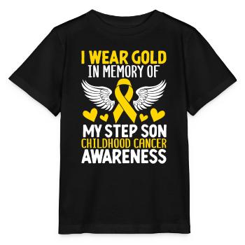 Childhood Cancer Stepson Family Childhood Cancer - Stanley/Stella MINI CREATOR Kids’ T-Shirt - black - Front - Mikhail (115cm)