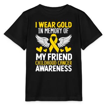 Childhood Cancer Friend Family Childhood Cancer - Stanley/Stella MINI CREATOR Kids’ T-Shirt - black - Front - Mikhail (115cm)