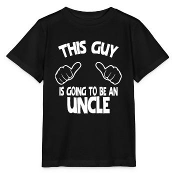 Dieser Typ wird ein Onkel sein - Stanley/Stella Kinder T-Shirt MINI CREATOR  - Schwarz - Vorne - Mikhail (115cm)