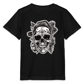 Totenkopf Totenschädel Skulls Skull - Stanley/Stella Kinder T-Shirt MINI CREATOR  - Schwarz - Vorne - Mikhail (115cm)