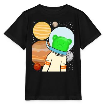 Gummy bears in space - Stanley/Stella MINI CREATOR Kids’ T-Shirt - black - Front - Mikhail (115cm)