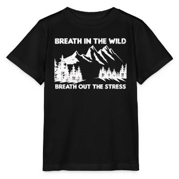 Respirez dans la nature, expirez le stress - T-shirt bio MINI CREATOR Stanley/Stella Enfant - noir - Devant - Mikhail (115cm)