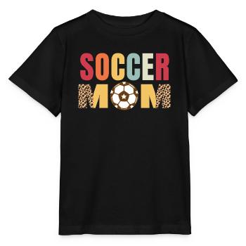 Soccer Mom Gifts Leopard Print Soccer Mom - Stanley/Stella MINI CREATOR Kids’ T-Shirt - black - Front - Mikhail (115cm)