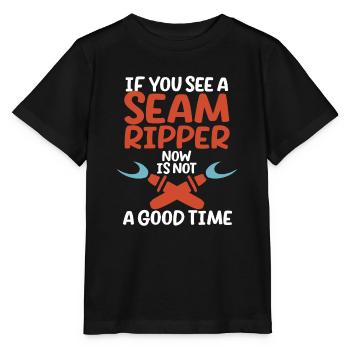 If you see a seam ripper, there is now no - Stanley/Stella MINI CREATOR Kids’ T-Shirt - black - Front - Mikhail (115cm)
