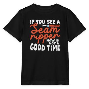 If you see a seam ripper, there is now no - Stanley/Stella MINI CREATOR Kids’ T-Shirt - black - Front - Mikhail (115cm)