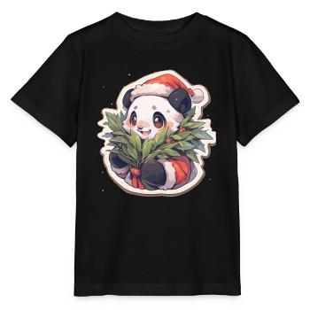 Panda Noël Panda Pandas Panda Noël - T-shirt bio MINI CREATOR Stanley/Stella Enfant - noir - Devant - Mikhail (115cm)