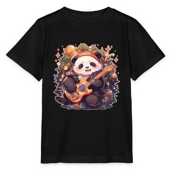 Panda Panda Ours Panda Bébé Pandas Panda Animal - T-shirt bio MINI CREATOR Stanley/Stella Enfant - noir - Devant - Mikhail (115cm)