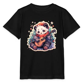 Panda Panda Ours Panda Bébé Pandas Panda Animal - T-shirt bio MINI CREATOR Stanley/Stella Enfant - noir - Devant - Mikhail (115cm)