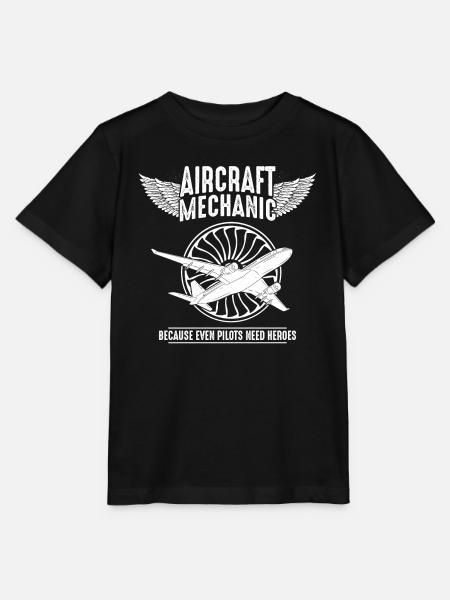 Flugzeugmechaniker Luftfahrttechniker - weil - Stanley/Stella Kinder T-Shirt MINI CREATOR  - Schwarz