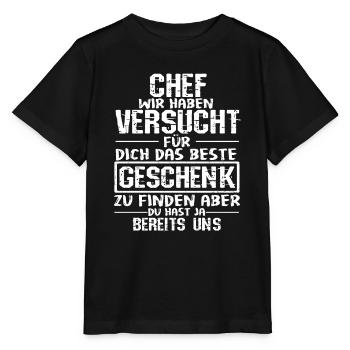 Bester Chef Der Welt Arbeitgeber Arbeit Geschenk B - Stanley/Stella Kinder T-Shirt MINI CREATOR  - Schwarz - Vorne - Mikhail (115cm)