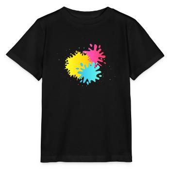 Paintball Color Splatter Splash Airsoft Player - T-shirt bio MINI CREATOR Stanley/Stella Enfant - noir - Devant - Mikhail (115cm)