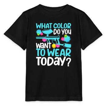 Quelle couleur voulez-vous porter aujourd’hui Équipe de paintball - T-shirt bio MINI CREATOR Stanley/Stella Enfant - noir - Devant - Mikhail (115cm)