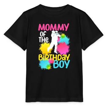 Mama des Geburtstagskindes Paintball Passende - Stanley/Stella Kinder T-Shirt MINI CREATOR  - Schwarz - Vorne - Mikhail (115cm)