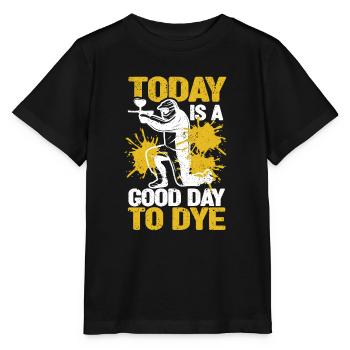 Heute ist ein guter Tag zum Färben Paintball Spiel - Stanley/Stella Kinder T-Shirt MINI CREATOR  - Schwarz - Vorne - Mikhail (115cm)