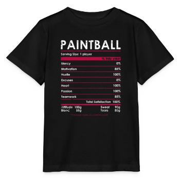 Lustige Paintball-Ernährungsdaten Paintball-Spiel - Stanley/Stella Kinder T-Shirt MINI CREATOR  - Schwarz - Vorne - Mikhail (115cm)