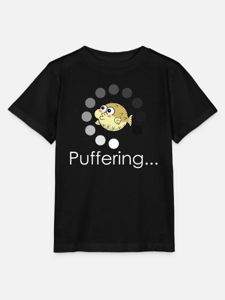 Pufferfish Bufferring - Stanley/Stella Kinder T-Shirt MINI CREATOR - Schwarz