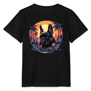 Bouledogue français - T-shirt bio MINI CREATOR Stanley/Stella Enfant - noir - Devant - Mikhail (115cm)