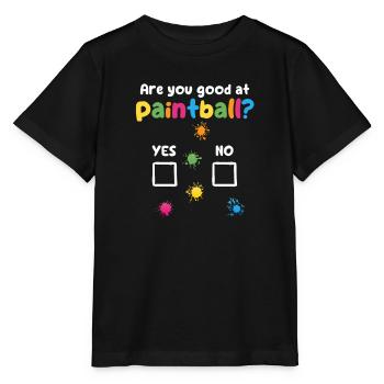 Êtes-vous doué pour le sarcasme des joueurs d’équipe de paintball - T-shirt bio MINI CREATOR Stanley/Stella Enfant - noir - Devant - Mikhail (115cm)