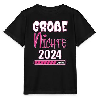 Grosse Nichte 2024 loading Ankündigung Geburt - Stanley/Stella Kinder T-Shirt MINI CREATOR  - Schwarz - Vorne - Mikhail (115cm)