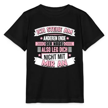Ich Stehe Am Anderen Ende Der Nadel Also Leg Dich - Stanley/Stella Kinder T-Shirt MINI CREATOR  - Schwarz - Vorne - Mikhail (115cm)