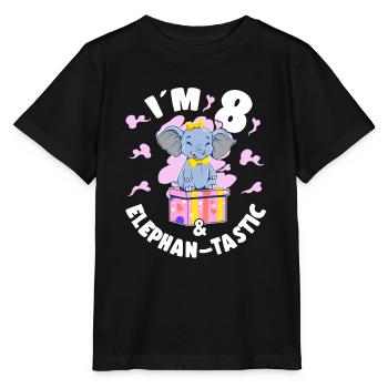 8ème anniversaire fille mignonne 8 ans fille cadeau - T-shirt bio MINI CREATOR Stanley/Stella Enfant - noir - Devant - Mikhail (115cm)