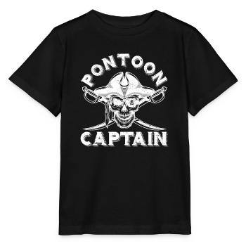 Pontoon Captain Vintage Pirate Sailing Yachting - T-shirt bio MINI CREATOR Stanley/Stella Enfant - noir - Devant - Mikhail (115cm)