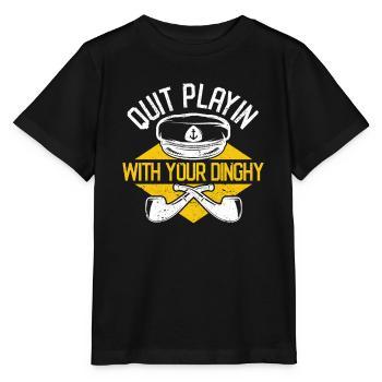 Stop playing with your dinghy Funny - Stanley/Stella MINI CREATOR Kids’ T-Shirt - black - Front - Mikhail (115cm)