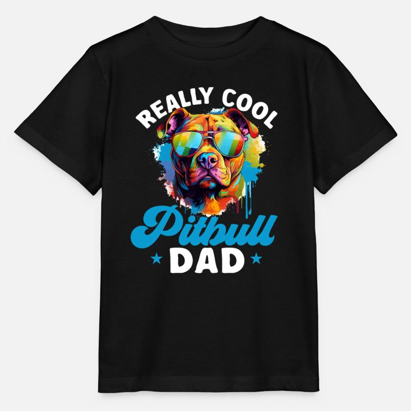 Pitbull Pittie - Vraiment cool Pitbull Dad - T-shirt bio MINI CREATOR Stanley/Stella Enfant - noir